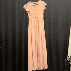 Nude light pink gown